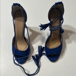 Stylish Blue Strappy Heels